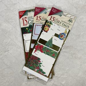 Vintage Christmas Gift Tags Luxury Hot Stamped 3-15 Packs American Greetings NOS